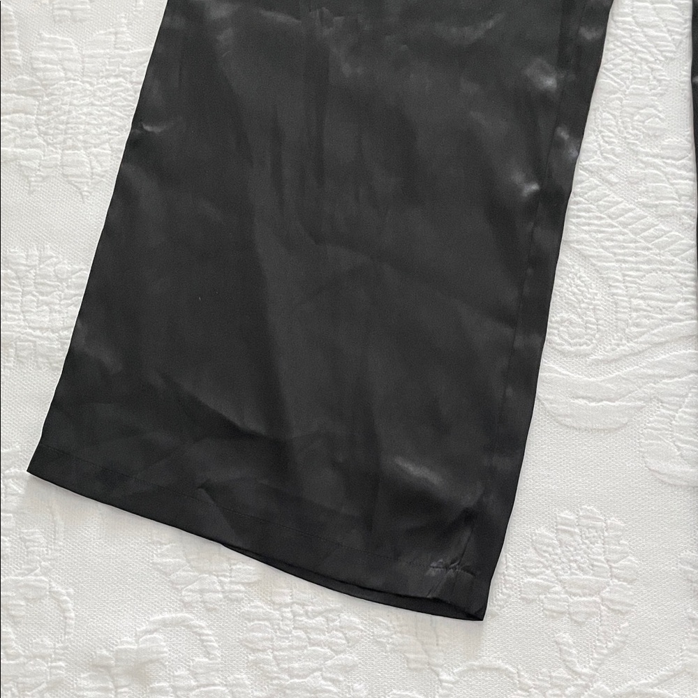 La SENZA Black Satin Wide Leg Pants - Picture 3 of 11